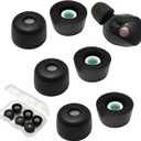 Luckvan Memory Foam Tips for Sony WF-1000XM5 Earbuds Tips for WF-1000XM5 WF-1000XM4 fit in Case with Cotton Filter, 3 Pairs Black Large