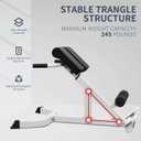 Roman Chair Back Extender - Angle & Height Dual Adjustable Hyperextension Bench for Home Gym - Adjustable Back Exercise Machine Fitness Equipment