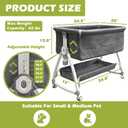 Bedside Cosleeper Dog Bed, Raised Dogs Bed 27''-32'' Adjustable Height, Dog Bed Extension for Human Bed, Bedside Dogs Bed for Small, Medium Dogs(35''L x 20''W)