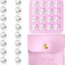 16 Pairs Pearl Veils Weights, Strong Magnetic Bridal Veil Weights, Double-Sided Veil Weights Invisible, Wedding Accessories for Brides with Gift Box