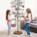 Miratino 5FT Family Tree,Party Photo Display Tree, Picture Holder Stand,90 Clips Holder for 4x6, 5x7 Picture Polaroid Frames Hanging & Card Tree Holders (Black)