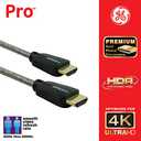 GE home electrical GE 4K HDMI Cable, 3 ft. HDMI 2.0 High Speed 18 Gbps with Ethernet, 4K 60Hz, 1440p 1080p 120Hz, HDR, for HDTV, Streaming, Blu-ray, Gaming, PS4 Pro PS5 Xbox, 34474