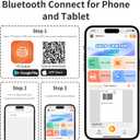 Portable Label Maker Machine with Tape, 3 Inch Thermal Sticker Label Printer, Wireless Bluetooth Barcode Label Printer for Small Business & Office, Compatible for Smartphones & PC