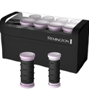 Remington Compact Ceramic Dual Voltage Hot Rollers for Long and Short Hair, Hair Setters, Hair Curlers, 11 ¼" Purple/Black, 10 Piece Set