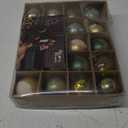 DecorbyHannah Green Gold Christmas Ornaments, 20ct 2.36 inch Ball Ornaments for Christmas Tree Decorations, Shatterproof Plastic Decorative Hanging Balls Bulk for Xmas Home Party Holiday Table Decor