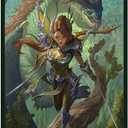 Fantasy North - Valora Lothuandyr - Dragon Knight (Teragotha) - 100 Smooth Matte TCG Card Sleeves - Fits Magic MTG Commander Pokemon and Other Card Games - Playing Card Sleeves