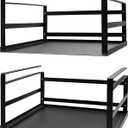 Nxconsu 2Pack Under Shelf Storage Basket Organizer Hanging Holder for Cabinet Pantry Kitchen Cupboard Desk Counter Bookshelf Organization Add-on Space Saver Heavy Duty Slide-in Black (9.84''D * 13.38''W * 6.4''H)