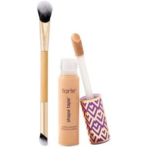 tarte shape tape concealer & brush Instant Full Coverage for Under Eye, Dark Circles, Fine Lines, Redness & Discoloration, Dermatologist-Tested, Vegan, Cruelty Free (29N Light-Medium)