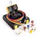 Orion Motor Tech AC Manifold Gauge Set for R134a R12 R22 R502 Refrigerants, Automotive AC Gauge Set, Precision Refrigerant Gauge Kit with 5' Hose, Tank AC Adapters, Adjustable Couplers, Can Tap