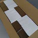 HORLIMER 6x4x2 inches Shipping Boxes Set of 75, White Corrugated Cardboard Box Literature Mailer