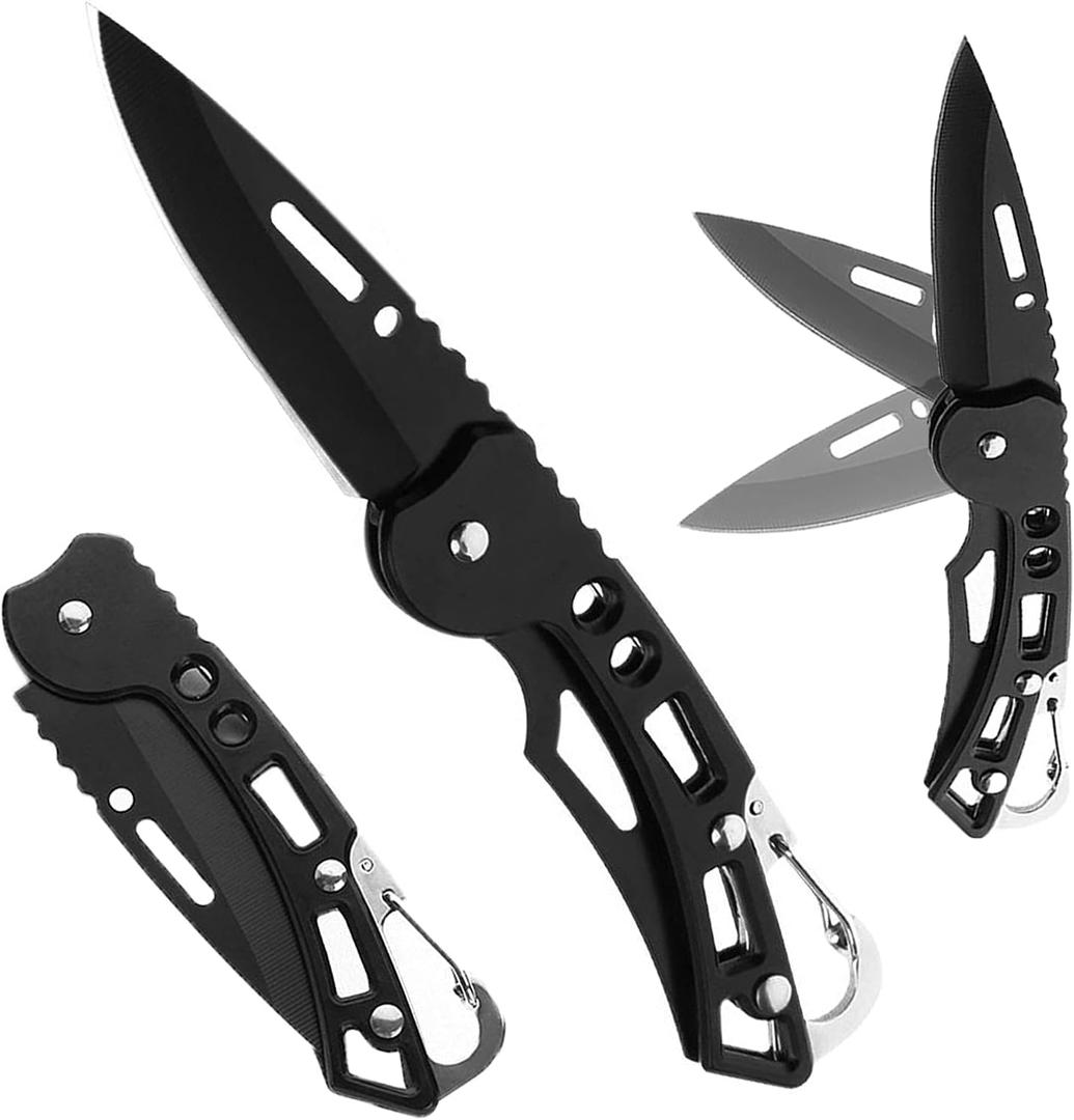 2 PACK Pocket Folding Knife, Tactical Knife, Super Sharp Blade only 2.5 inch, Good for Camping Survival Indoor and Outdoor Activities, Easy-to-Carry, Mens Gift