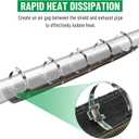 Titanium Pipe Shield with Gloves, 6" x 24" Exhaust Heat Shield, Two-Layer Material Design Heat Protection up to 1350F, Protects Heat Sensitive Components, Hoses, Lines, and Electrical Wiring