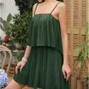 WEAREWE Women's Summer Sleeveless Jumpsuit Chiffon Romper Casual Beach Cover-up Dressy Outfit P (Medium)