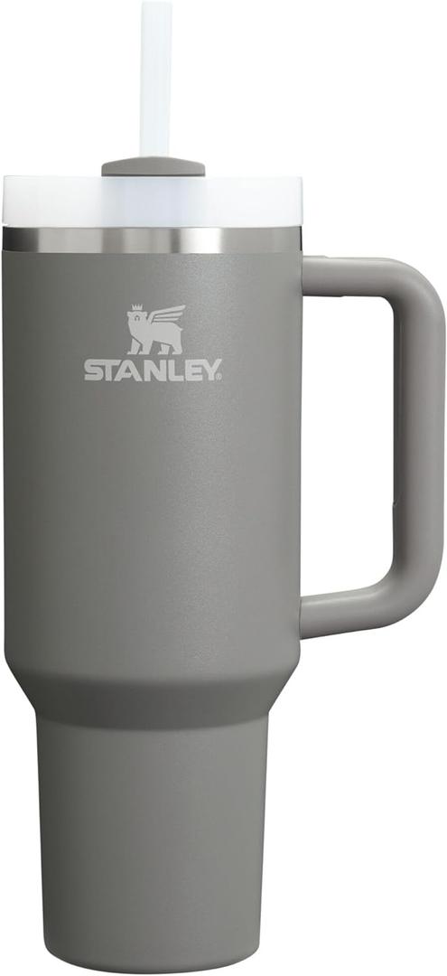 STANLEY Quencher H2.0 Tumbler with Handle and Straw 40 oz | Flowstate 3-Position Lid | Cup Holder Compatible for Travel | Insulated Stainless Steel Cup | BPA-Free | Stone