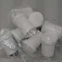 EZY DOSE Ointment Jar and Container, Screw on Cap, Leak-Proof Container for Creams and Balms, Durable Design, Ideal for DIY Skincare and Herbal Remedies, 2 oz Capacity, White (Pack of 12)