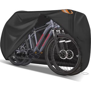 Zettum Bike Cover for 2 Bikes - Outdoor Bike Covers for Stationary 2 Bikes Heavy Duty & Waterproof, 600D Bicycle Covers for 2 eBike, Mountain Bike, Road Bike, Hybrid Bike, Beach Cruiser Bike Storage