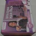 Adjustable Braiding Rack 280 Pegs, 2-Sided Braiding Hair Rack, Hair Racks for Braiders Standing with Wheels, Pink Hair Separator Braid Rack for Braiders Standing for Stylists