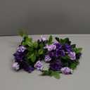 Floweroyal 2 Pack Artificial Flower Garlands 15.8FT Fake Rose Vines Silk Flowers Hanging Rose Ivy for Wedding Arch Party Home Garden Wall Decor (Purple)