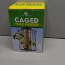 Squirrel Proof Bird Feeders for Outdoors Hanging (Metal Green) Bird Feeder with 4 Ports, Chew-Proof & Weather Resistant, Backyard Gift (10.25 x 6.25 x 6.25 inches)