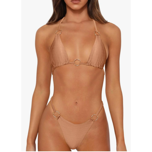 Sexy Bikinis for Women 2 Piece Bikini Spaghetti Strap Swimsuits Solid Color Bathing Swimwear Triangle Bathing Suit,M
