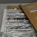 Dog Gate Indoor,18"-45" Extra Wide Metal Short Dog Gate to Step Over, 14" Tall Small Pet Gate with 3 Extension Kits, Pressure Mounted for Doorways & Stairs (White)