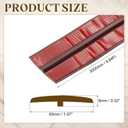 uxcell T-Molding Transition Strips, 9.84 ft x 1.97" (L x W) PVC Floor Flat Divider Strip Self Adhesive Vinyl Flooring Edging Trim for Joining Floor Gaps Doorways, Coffee