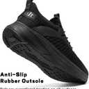 YINGCSM Mens Walking Shoes Range Sneaker Mesh Breathable Lightweight Running Shoe for Men Casual Fashion Workout Athletic Size 15 Black
