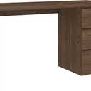 furtble White Desk with Drawers, 53'' W Home Office Computer Desk Gaming Table, Modern Vanity Desk with Storage, Wood Writing Workstation for Bedroom, Living Room, Classic Oak