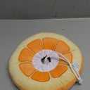 ANWA Adjustable Cat Cone Collar Soft, Cute Cat Donut Collar After Surgery, Kitten Recovery Cones to Stop Licking (Medium, Orange)