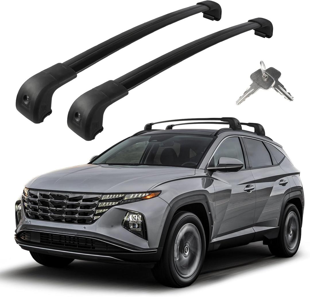 Roof Rack Cross Bars Compatible with Hyundai Tucson SE SEL N Line Limited NX4 2016-2025, Adjustable Aluminum Heavy Duty 300LBS Anti-Theft Lock Cargo Carrier Rooftop Crossbar for Bike,Snowboard,Luggage