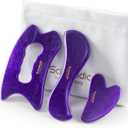 Scienlodic 3 Pcs Gua Sha Massage Tools for Face & Body (Purple, Resin) - Scraping Tools for Back, Legs & Muscle Relaxation, Guasha Facial Tool for Jawline Contouring & Puffiness Reduction