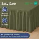 Bedskirt Full Size Ruffle - 18 inch Drop Dust Ruffle Bed Skirt with Platform - Soft, Easy Fit, Premium Hotel Quality - Wrinkle, Fade & Shrink Resistant - for Women, Men, Kids and Teens - Sage Green