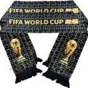 2Pcs World Cup Scarf 2026 Merchandise, Lightweight Summer Breathable Mesh Scarf, Stadium Decoration & Sun Protection, USA Canada Mexico World Trophy Design Scarves