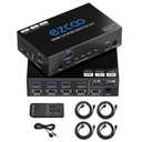 Conmutador KVM USB 3.0 HDMI 4 Computadora 1 Monitor 4K 60Hz SPDIF L/R Extractor - Interruptor USB para teclado, ratn, impresora Mac, Windows 4 Puertos, Interruptor HDMI 4x1 1080p 120Hz 144Hz HDCP