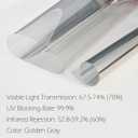 Gold Gray 70% VLT Car Windshield Tint Film, 19.68" x 118.11"