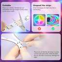 Smart IC RGB LED Strip Lights 50FT, Segmented DIY Color Changing, Rainbow Chasing Effects, WiFi App/Voice Control, Music Sync, Works with Alexa & Google Assistant, LED Lights for Bedroom Decor