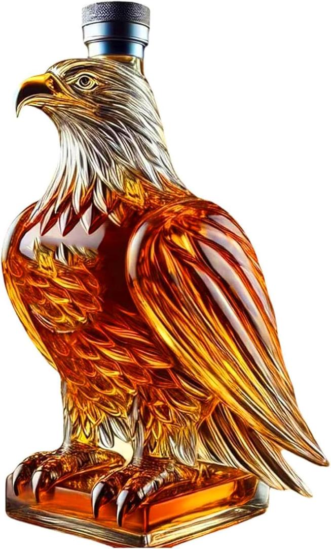 New Whiskey Eagle Glass Decanter Men's Fun Whiskey Bottle, Home Bar Decoration Gift Whiskey Decanter Set