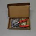 803Pcs Grommet Eyelet Pliers Kit, 1/4 Inch Grommet Tool Kit with 800 Metal Eyelets, Grommet Hand Press kit for Leather Crafts(Inside Dia: 6.4mm/Outer Dia: 12mm (A.I.S.)/Flange Width: ~3mm)