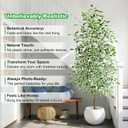 Bailikang 7FT Artificial Ficus Trees Indoor Faux Trees Indoor Fake Floor Plants Tall Artificial Tree with White Pot Faux Tree Fake Indoor Tree Silk Plants Artificial Trees for Home Decor Indoor