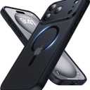 Magnetic for iPhone 17 Pro Case [Full Camera Protection][Military-Grade Protection][Compatible with MagSafe] Shockproof Protective Slim Phone Case for iPhone 17 Pro, Black