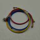 Refrigerant Charging Hose with Ball Valves for R410A R134A R12 R22 R502 R404 Refrigerant Charging Hoses HVAC, 1/4'' SAE HVAC Manifold Hose Set 800 PSI Red/Yellow/Blue (3pcs)
