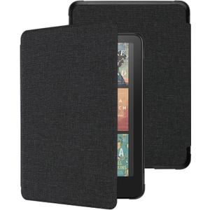 WALNEW Case for 7" All-New Kindle Paperwhite 12th Gen 2024 and Kindle Colorsoft Signature Edition, Premium PU Leather Protective Cover for Kindle Paperwhite with Auto Wake/Sleep (Black)