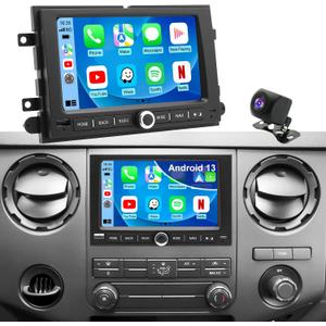 5G WiFi Car Radio for Ford F150 F-150 2004-2008, F250/F350 2006-2016, Edge 2007-2010, E150/E250/E350 2009-2014, 7'' Touch Screen Stereo Headunit with Wireless Carplay Android Auto GPS BT FM SWC Camera