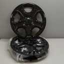 17-inch Hubcaps Compatible with Ford Escape 2013-2025; Silver Wheel Covers; Set of 4 pcs (Glossy Black)