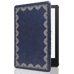 CoBak Case for 6.8" Kindle Paperwhite 11th Gen 2021- Smart Cover with Auto Sleep Wake Feature, Lightweight, Slim, PU Leather, Blue