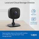 Tapo 1080P Indoor Wired Security Camera - Works as a Baby Monitor & Pet Camera, Motion Detection, 2-Way Audio, Siren, Night Vision, Subscription-Free Local Storage or Optional Cloud, C101
