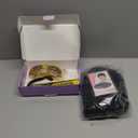 Afro Wig Men 70s Disco Costume Wig With Glasses Necklace Mustache and Wig Cap Natural Fluffy Short Black Curly Synthetic hair Wig for Halloween Chrismas Cosplay Party