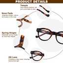 ZESAKER Reading Glasses for Women Men Retro Round Frame Blue Light Blocking Readers Computer Glasses with Spring Hinges(2* Brown Tortoise,2.0)
