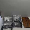 Utility Slim Storage Cart, 4-Tier Narrow Bathroom Organizer and Storage Cart, Metal Narrow Kitchen Laundry Room Organization Rack with Wood Top, Slim Rolling Shelf with Wheels for Small Space (9.1 inch wide, Black)