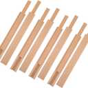 Wood Drawer Slides 8PCS 16 Inch Wooden Drawer Rails Classic Wood Center Guide Track with Slide Glides, Replacement Inforcement Part